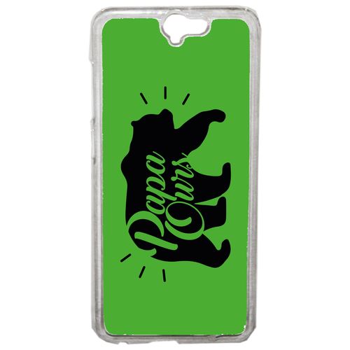 Coque Papa Ours Fond Vert Compatible Htc One A9 Transparent
