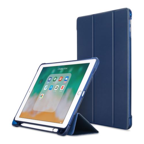 WISETONY® Étui en PU Antichoc pour votre Apple iPad air/air2/pro9.7/new Apple iPad 9.7 (2017/2018) - Bleu foncé