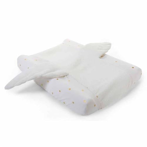 CHILDHOME Housse de coussin à langer Ange Jersey Points dorés