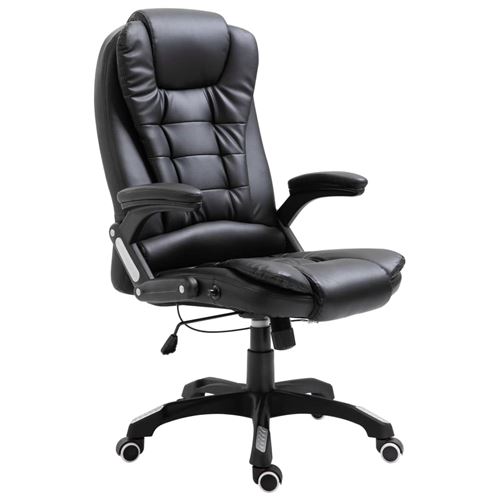 Chaise de bureau Noir Similicuir vidaXL - Noir