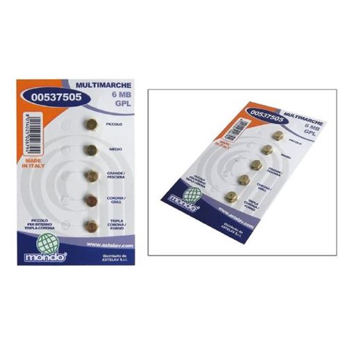 Jeu D'Injecteurs Butane Universel Diam. 6mm Pas Fin Pour Cuisiniere Divers Marques
