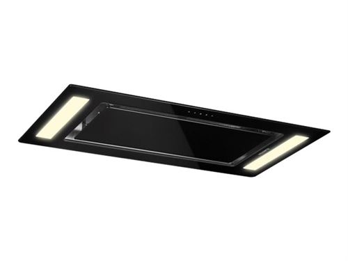 Remy Set hotte aspirante 90cm 230W 620 m&sup3;/h noire + 2 filtres recyclag