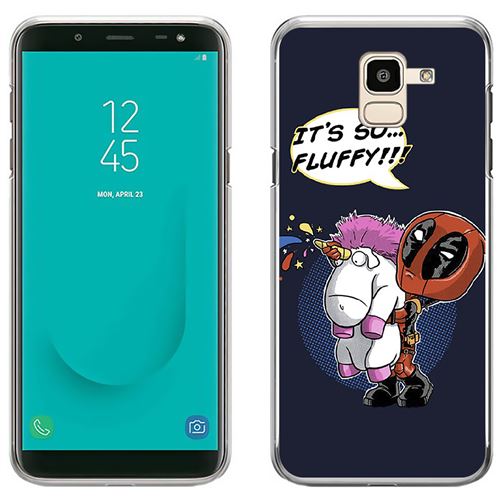 Coque pour Samsung Galaxy J6 -  Deadpool Fluffy Licorne