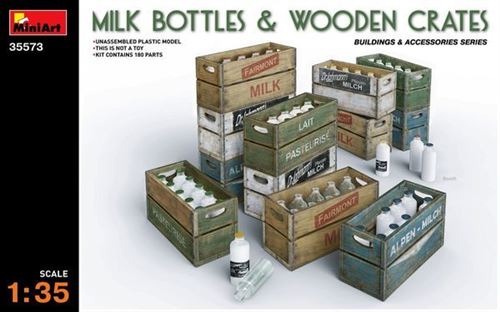 Milk Bottles & Wooden Crates - 1:35e - Miniart
