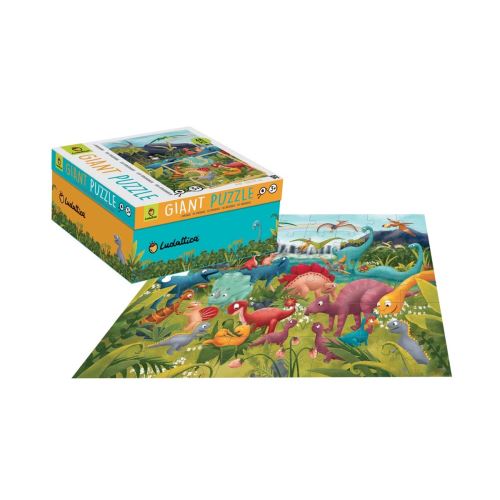 Puzzle 48 pièces GIANT PUZZLE DINOSAURES LUDATTICA Multicolore