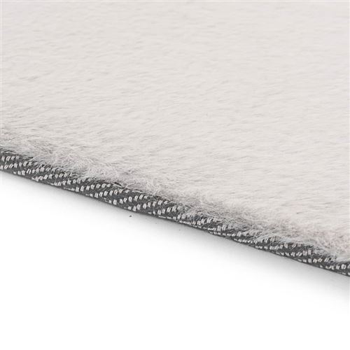 vidaXL Tapis 160x230 cm Fausse fourrure de lapin Gris