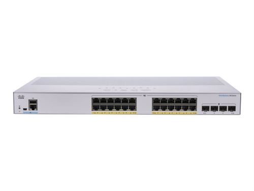 Cisco Business 350 Series 350-24P-4X - Commutateur - C3 - Géré - 24 x 10/100/1000 (PoE+) + 4 x 10 Gigabit SFP+ - Montable sur rack - PoE+ (195 W)
