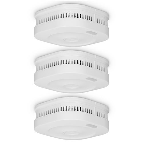 Détecteur de fumée inteligent Wi-Fi 10 ans Alecto SMARTSMOKE11 3X Blanc