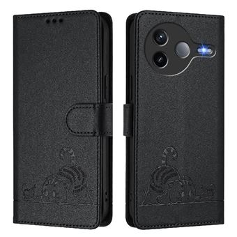 Coque Portefeuille Pour Xiaomi Poco F7 5G - Cuir PU, Fermeture Magnétique, 3 Porte-cartes, Marron