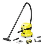 Aspirateur eau et poussière sans fil Karcher WD 2-18 Battery Set V-12/18 - Batterie 18V- Capacité 12L- Batterie et chargeur inclus