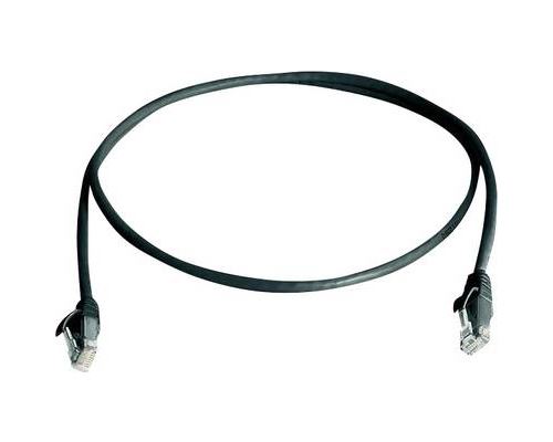 Telegärtner MP8 100 - Verbindingskabel - RJ-45 (M) naar RJ-45 (M) - 1 m - UTP - CAT 5e - gevormd - zwart