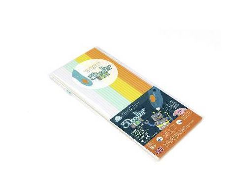 3Doodler 3DS-ECO-MIX1-24 Fire & Ice Pack de filaments élastique 2.85 mm 27 g blanc, menthe, jaune, orange 24 pc(s)