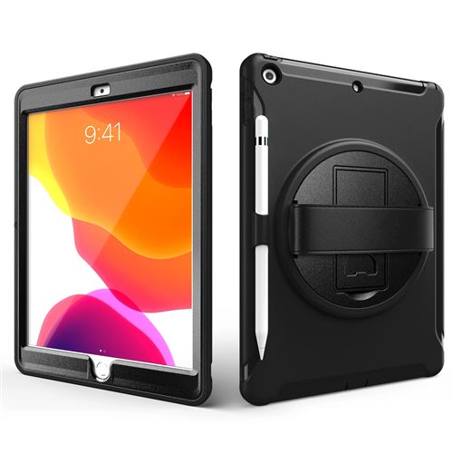 Housse Tablette Mobilis PROTECH - Coque de protection pour tablette - avec  béquille et dragonne, renforcé - noir - pour Apple 10.2-inch iPad Wi-Fi,  Wi-Fi + Cellular