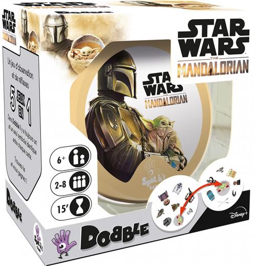 Boite de Jeu de cartes Asmodee Dobble Star Wars Mandalorian
