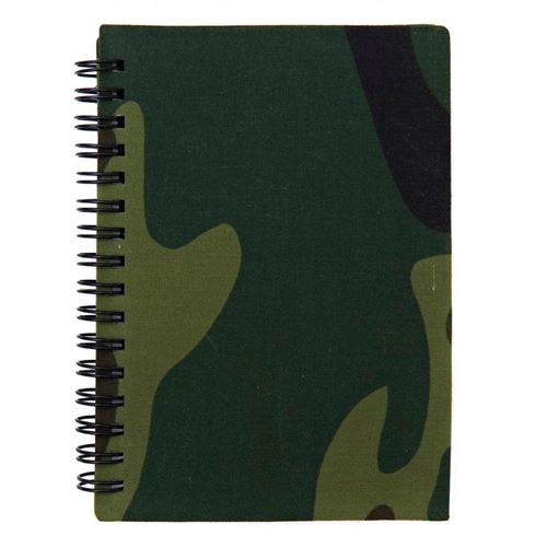 Bloc note carnet à spirale format A6 14 x 10.3 cm 50 pages couverture  camouflage woodland - Bloc note papier - Achat & prix