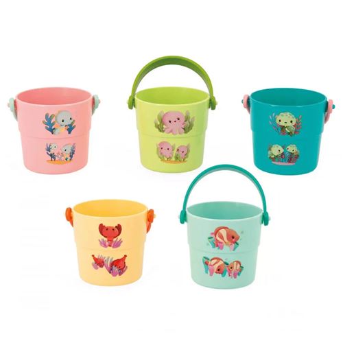 Janod - Seaux de Bain Mes Bébé Animaux - Jouets de bain - Image 2