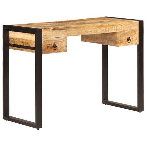 Non Communiqué Vidaxl Bureau Avec 2 Tiroirs 110X50x77 Cm Bois Solide De Manguier