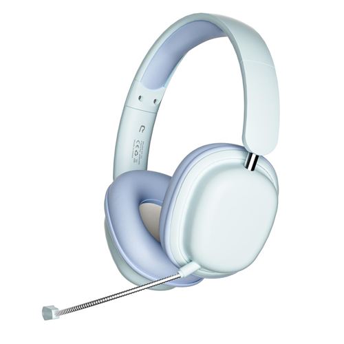 Non Communiqué Bleu Casque Audio Sans Fil Réduction De Bruit Pour Jeux Avec Micro Pliable 20H Yonis