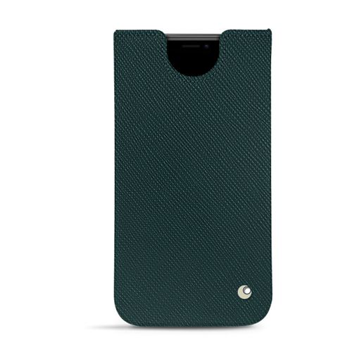Pochette cuir pour iPhone 11 - Pochette - Cuir Addiction - Vert - NOREVE