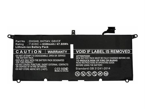 CoreParts - Batterie de portable - lithium-polymère - 6300 mAh - 47.9 Wh - noir - pour Dell XPS 13 9370