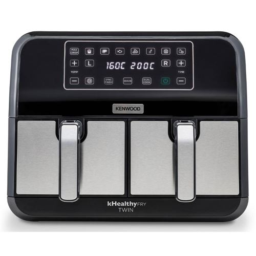 Kenwood HFM20.000MB Fritteuse Doppel 8 l Eigenständig 1700 W Heißluftfritteuse Schwarz