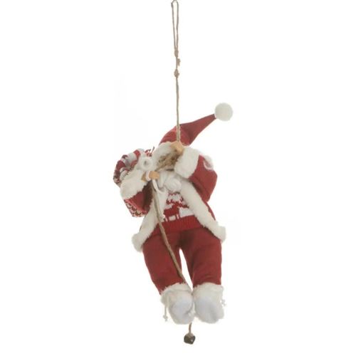 Non Communiqué Rouge/Blanc Atmosphera Créateur D'intérieur - Père Noël Déco "Corde" 30Cm &