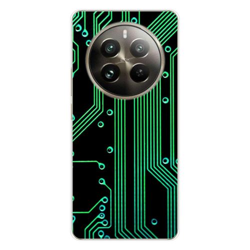 Coque en silicone imprimée compatible Realme 12 Pro 5G 12 Pro Plus 5G Texture circuit geek