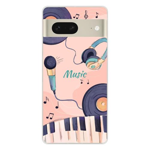 Coque en silicone imprimée compatible Google Pixel 7 Accords en couleur