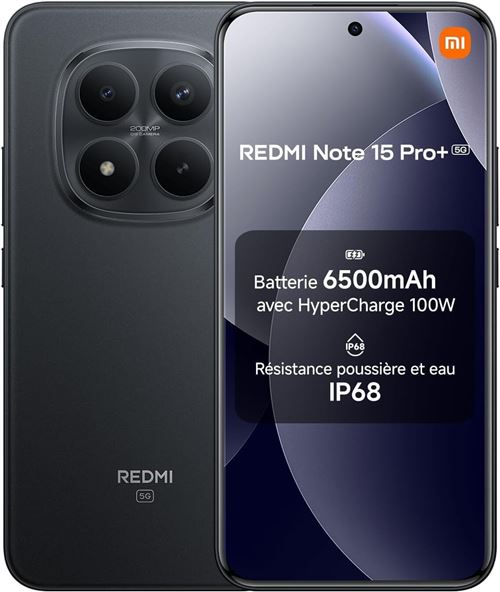 XIAOMI Smartphone -  - Redmi Note 15 Pro 5G - 12 Go RAM - 512 Go - &Eacute;cran 683 AMOLED 120 Hz
