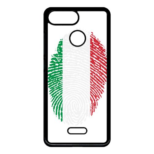 Coque My-Kase pour Redmi 6A - 58 empreinte digitale drapeau italie italy - Plastique Noir