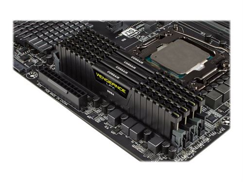 CORSAIR Vengeance LPX - DDR4 - kit - 64 Go: 4 x 16 Go - DIMM 288 broches - 3000 MHz / PC4-24000 - CL16 - 1.35 V - mémoire sans tampon - non ECC - noir