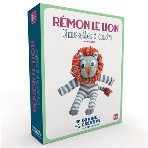 Doudou à faire soi-même - Rémon le Lion, chaussette à coudre