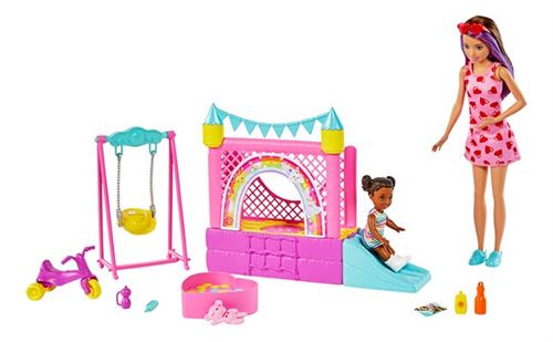 Set De Jeux Barbie Skipper Babysitters Château Gonflable