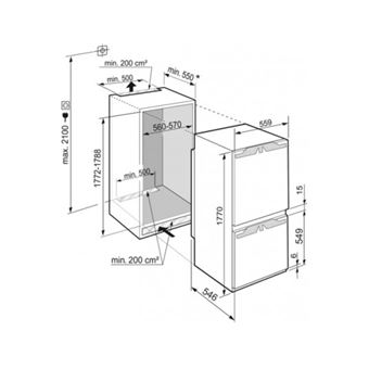 LIEBHERR Réfrigérateur congélateur encastrable ICBB5152-20