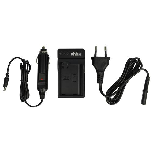 vhbw Chargeur compatible avec Nikon 1 V1 caméra caméscope action-cam + câble de voiture + témoin de charge 8,4 V