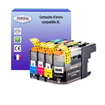T3AZUR Lot de 4 Cartouches compatibles avec Brother LC223 XL pour  Brother MFC-J1140W, MFC-J1150W, MFC-J1170W, MFC-J1180DWT - 1
