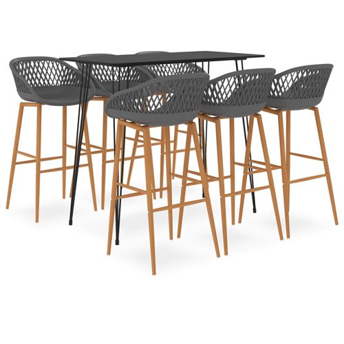Vidaxl Ensemble De Bar 7 Pcs - Image 2