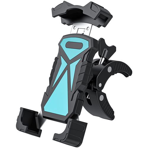 Support Telephone Velo Moto Universel FONGWAN 360° Rotation Anti-Vibrations pour 45-7in Smartphones - Bleu