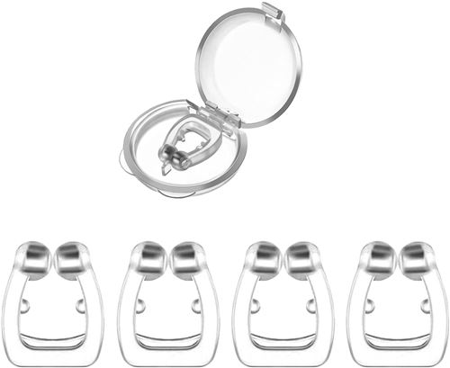 Pack de 5 X Pince à Nez Anti-Ronflement Magnétique et Ergonomique en Silicone – Améliore le Sommeil et la Respiration - Nose clip - Straße Tech ®