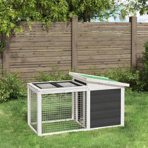 VidaXL Kaninchenstall 100,5x54x55cm (L x B x H) grau