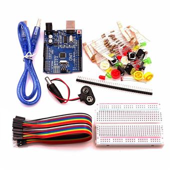 Kit de Démarrage Débutant Arduino UNO R3 Bouton LED Breadboard Pour Débutant - 1