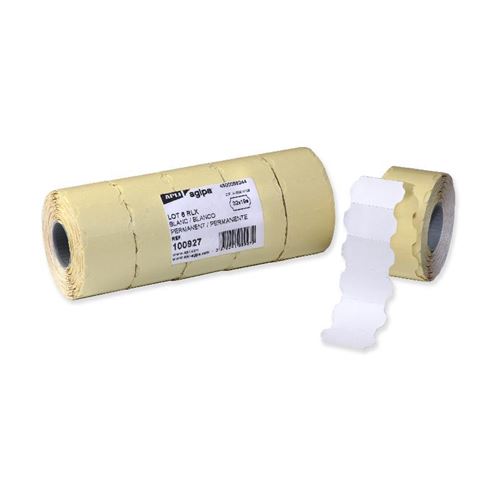 agipa Etiquette pour étiqueteuse de prix, 32 x 19 mm, blanc
