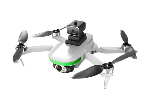 Drone SZSMART S5S Blanc avec caméra laser 6K Hd pour éviter les obstacles 1 batteries Durée de vie de la batterie 18 Min