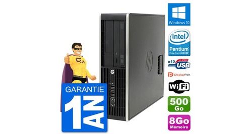 Pc hp compaq pro 6300 sff intel g630 ram 8go disque dur 500go windows 10 wifi
