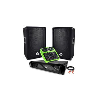 Pack sono 2 enceintes bms08  amplificateur 1000W bms1000 et table de mixage mini4 - 1