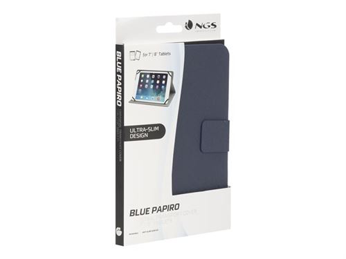 NGS Technology Papiro - Étui à rabat pour tablette - synthétique - bleu - 8\