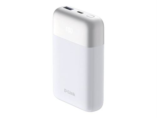 D-Link DPP-101 - Banque d'alimentation - 10000 mAh - 18 watt - QC 3.0, PD 3.0 - 2 connecteurs de sortie (USB-C, USB)