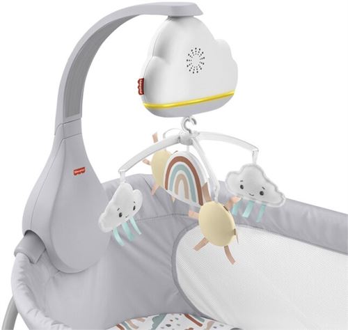 Mobile Arc-en-Ciel Fisher-Price 2 En 1 - Veilleuse Musicale Avec Mélodies Apaisantes Et Capteur De Pleurs