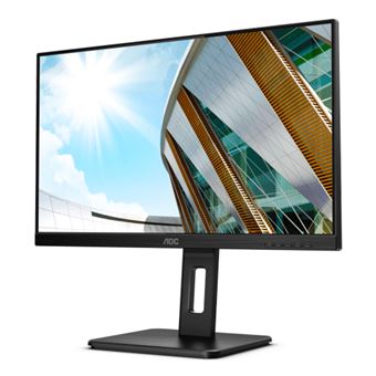AOC Q24P2Q - Écran LED - 23.8" - 2560 x 1440 QHD @ 75 Hz - IPS - 250 cd/m² - 1000:1 - 4 ms - HDMI, VGA, DisplayPort - haut-parleurs - noir