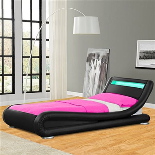 Lit design LED Julia - 90x190 - Noir
